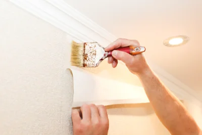 Pose de papier peint à la Chapelle-sur-Usson — revêtements muraux et toiles de verre